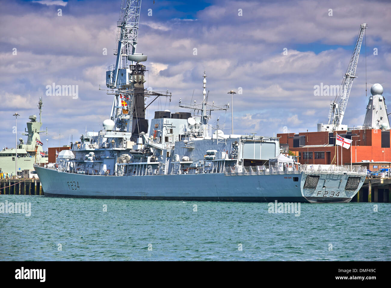 Ihre Majestät Naval Base (Oberkommandos) Portsmouth ist einer der drei operativen Basen im Vereinigten Königreich für die britische Royal Navy Stockfoto