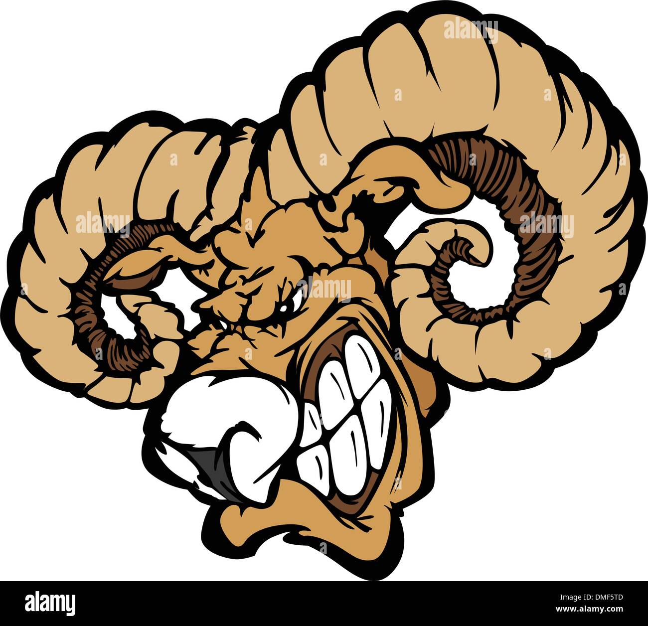 RAM-Maskottchen-Cartoon-Vektor-Illustration Stock Vektor