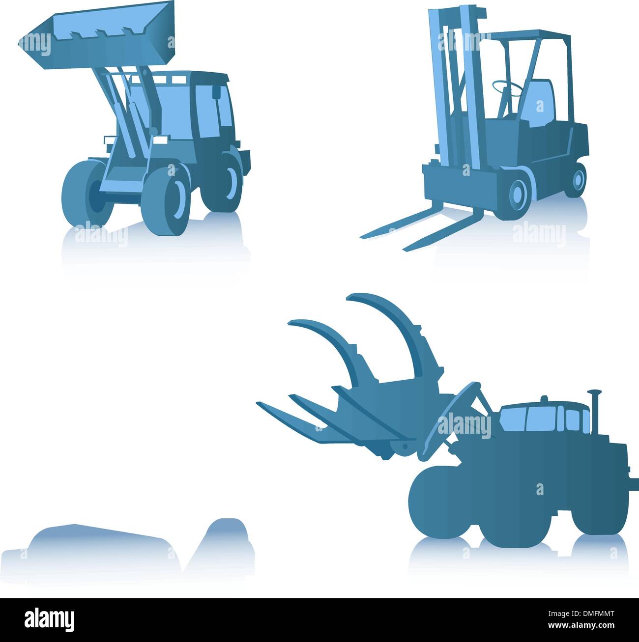 Vektor-Set von Industriemaschinen Stock Vektor