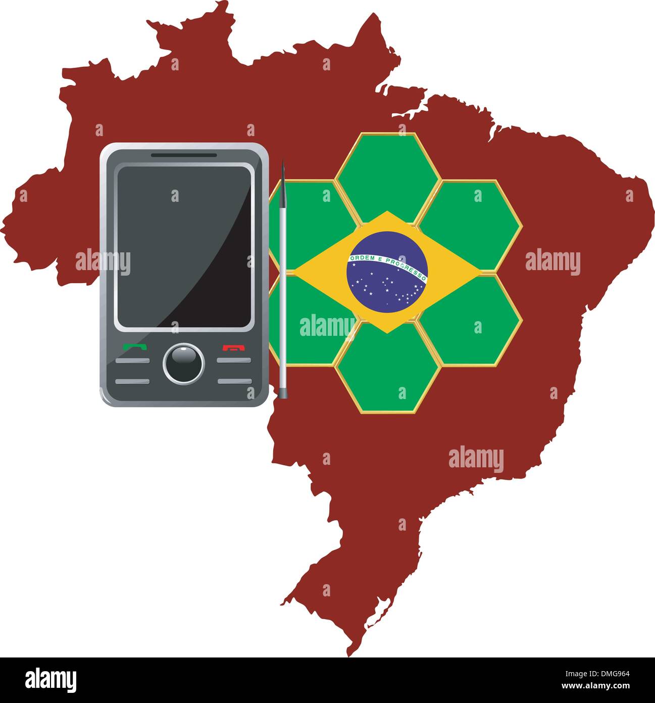 Brasilien Mobilfunk Stock Vektor