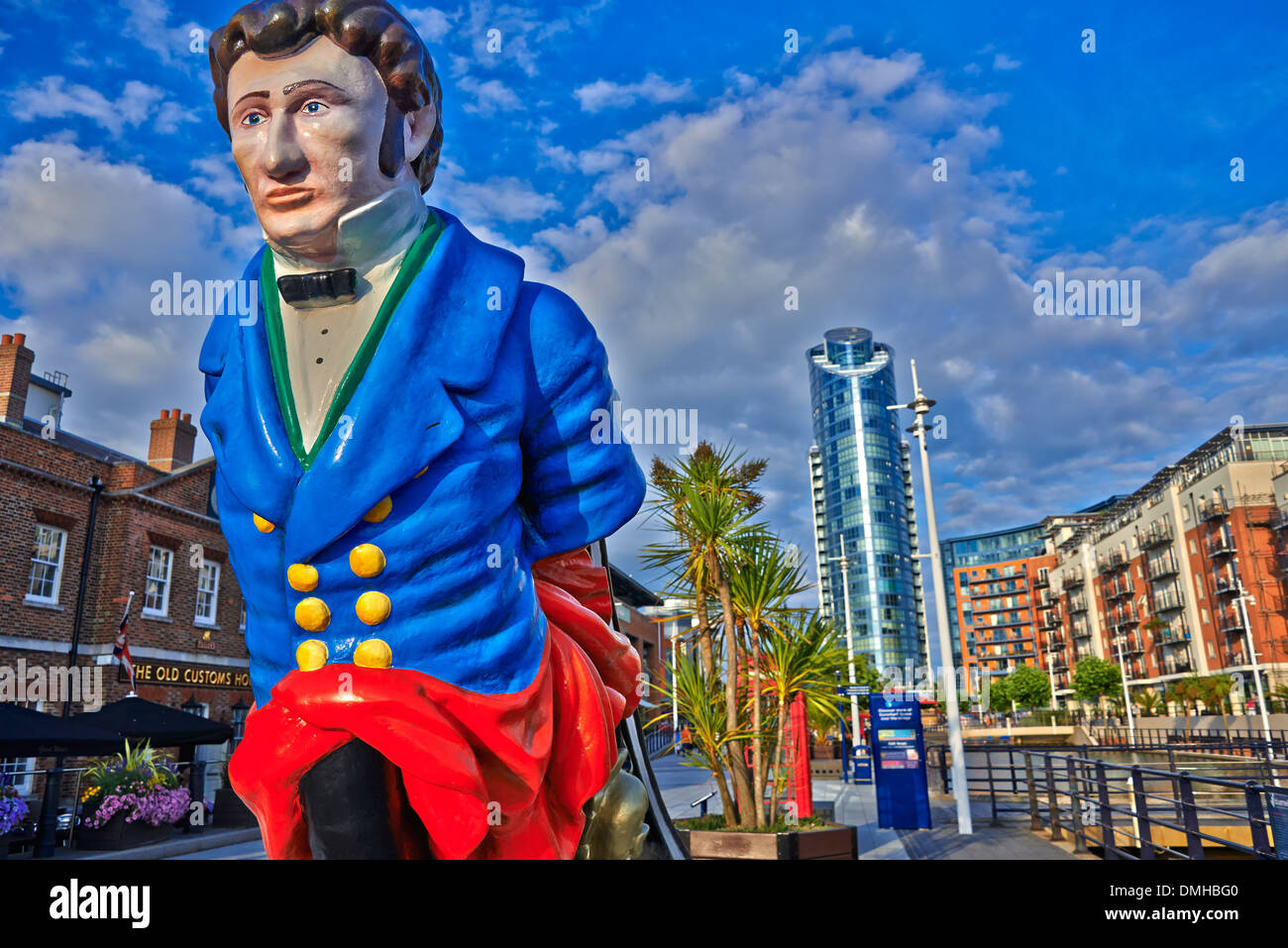 Portsmouth Harbour Hampshire England ist ein großer Naturhafen in Hampshire Stockfoto