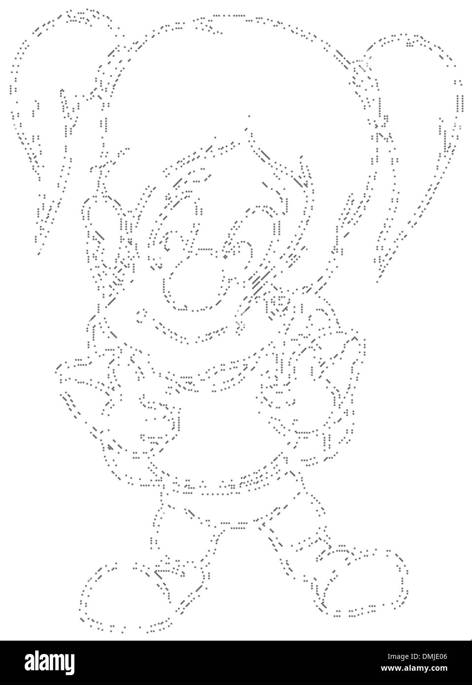 Schulmädchen und Schulranzen Stock Vektor