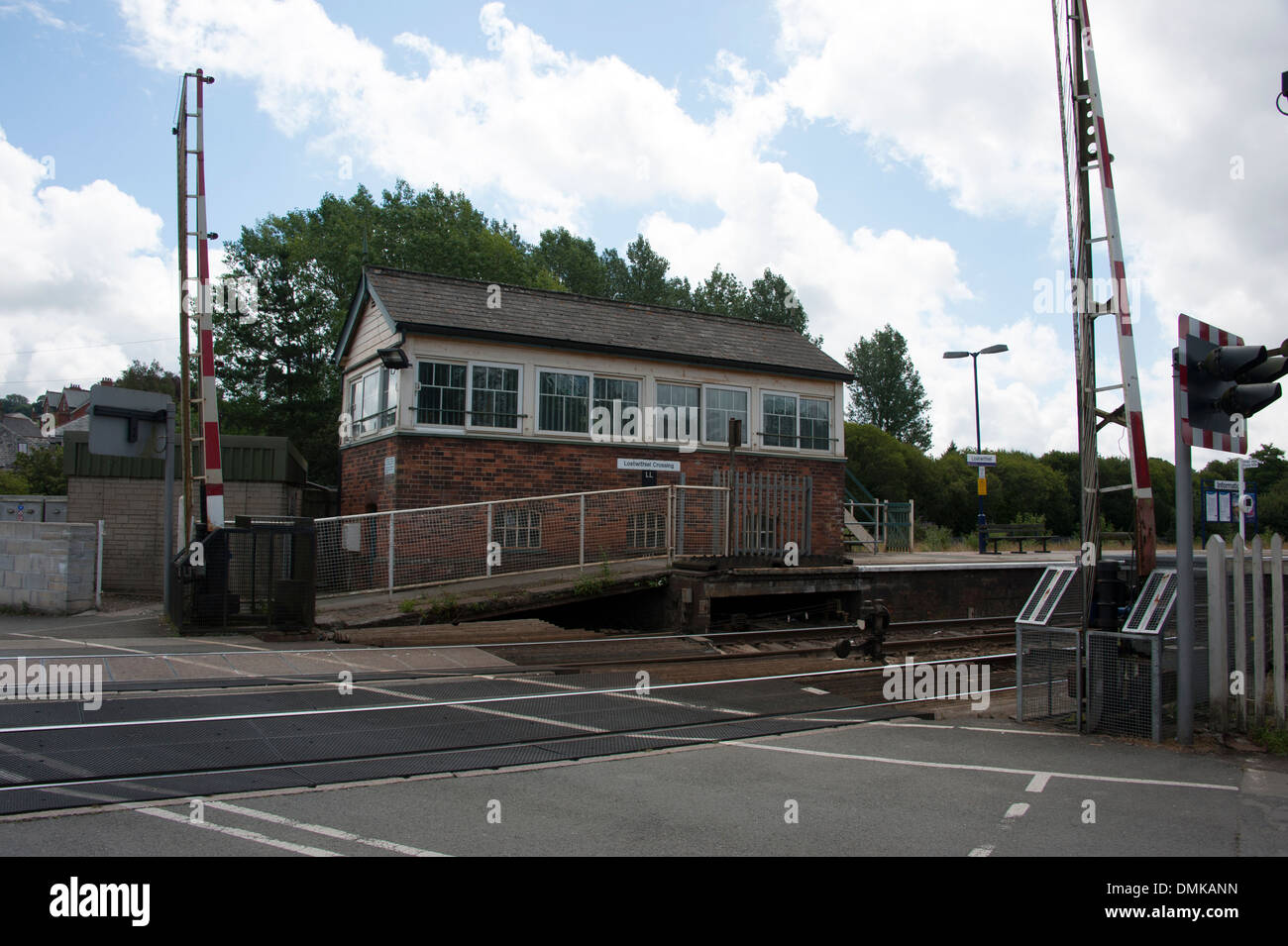 Lostwithiel aufgeführten Railway Signal Box Cornwall UK Stockfoto