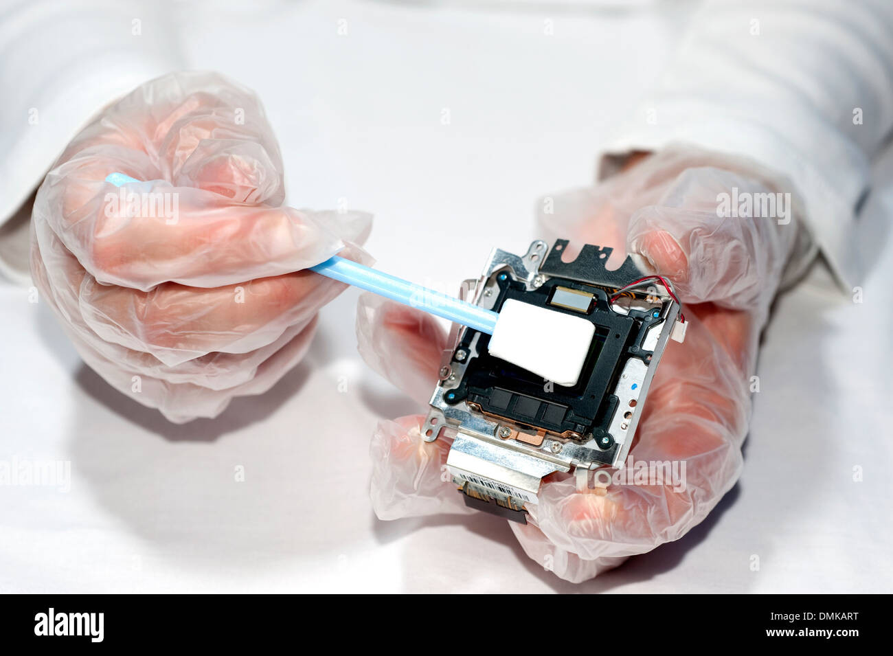 Digital-Kamera CMOS-Sensor Chip DSLR Reinigung Staub vollständig Modell veröffentlicht Stockfoto
