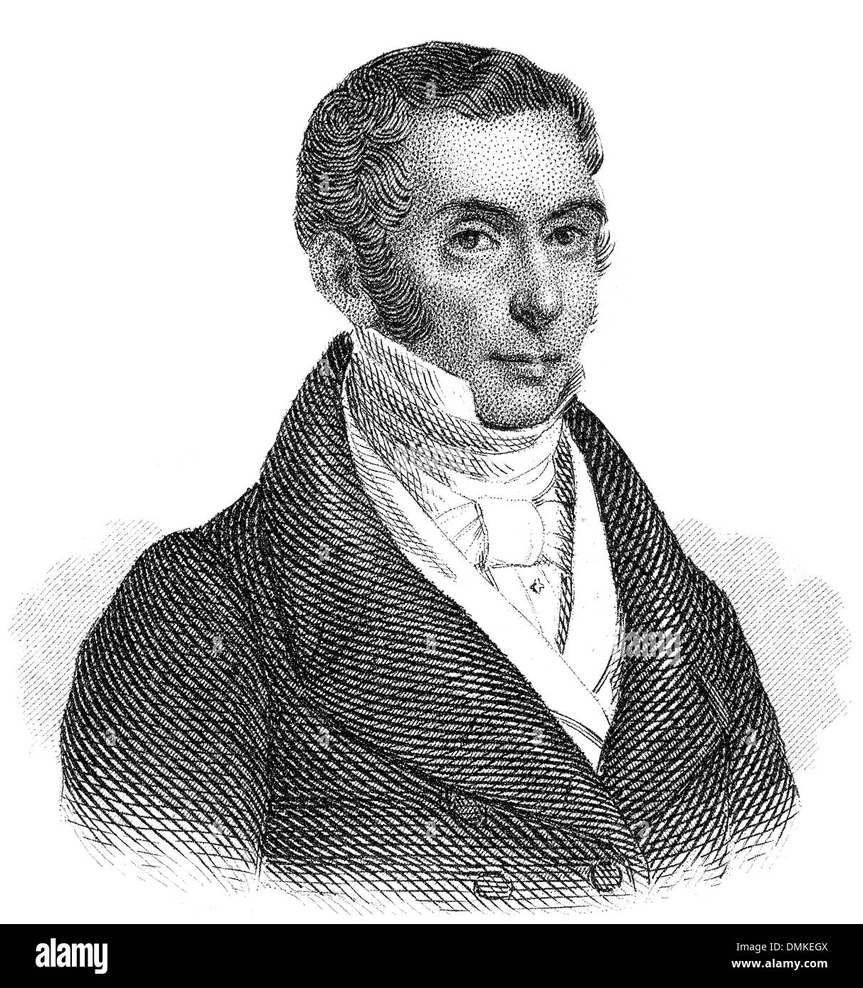 Porträt von Augustin Eugène Scribe, 1791-1861, ein französischer Dramatiker und librettist Stockfoto