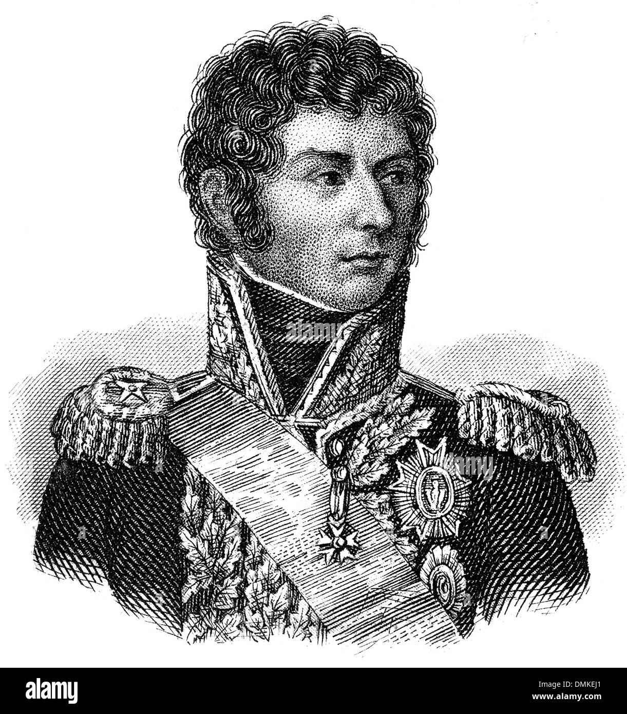 Johan oder Jean-Baptiste Jules Bernadotte, 1763-1844, französischer Minister des Krieges, Stockfoto