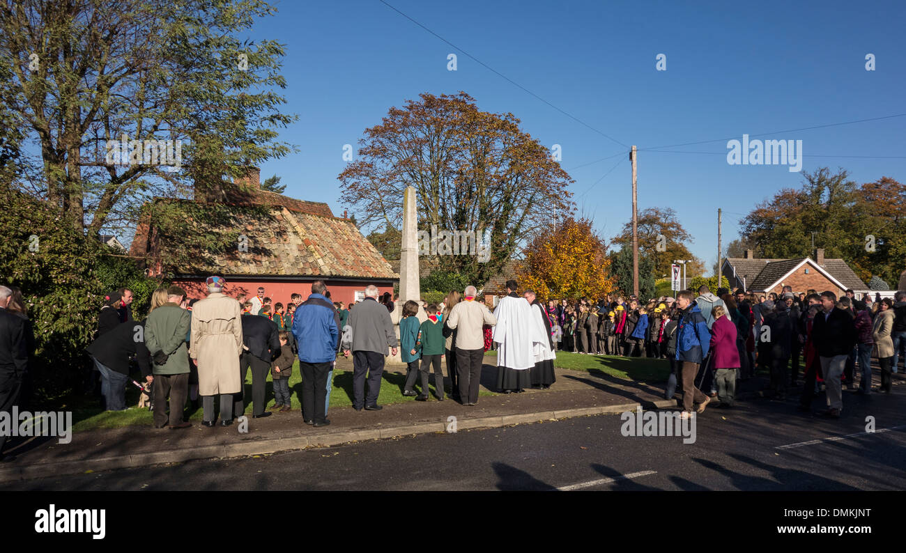 Gedenktag an Milton Kenotaph Milton England Stockfoto