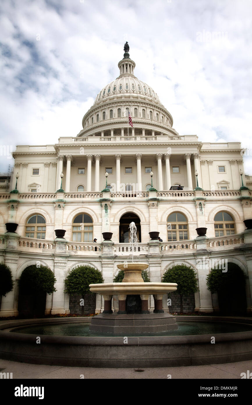 Das Capitol Gebäude auf der National Mall in Washington DC. Stockfoto