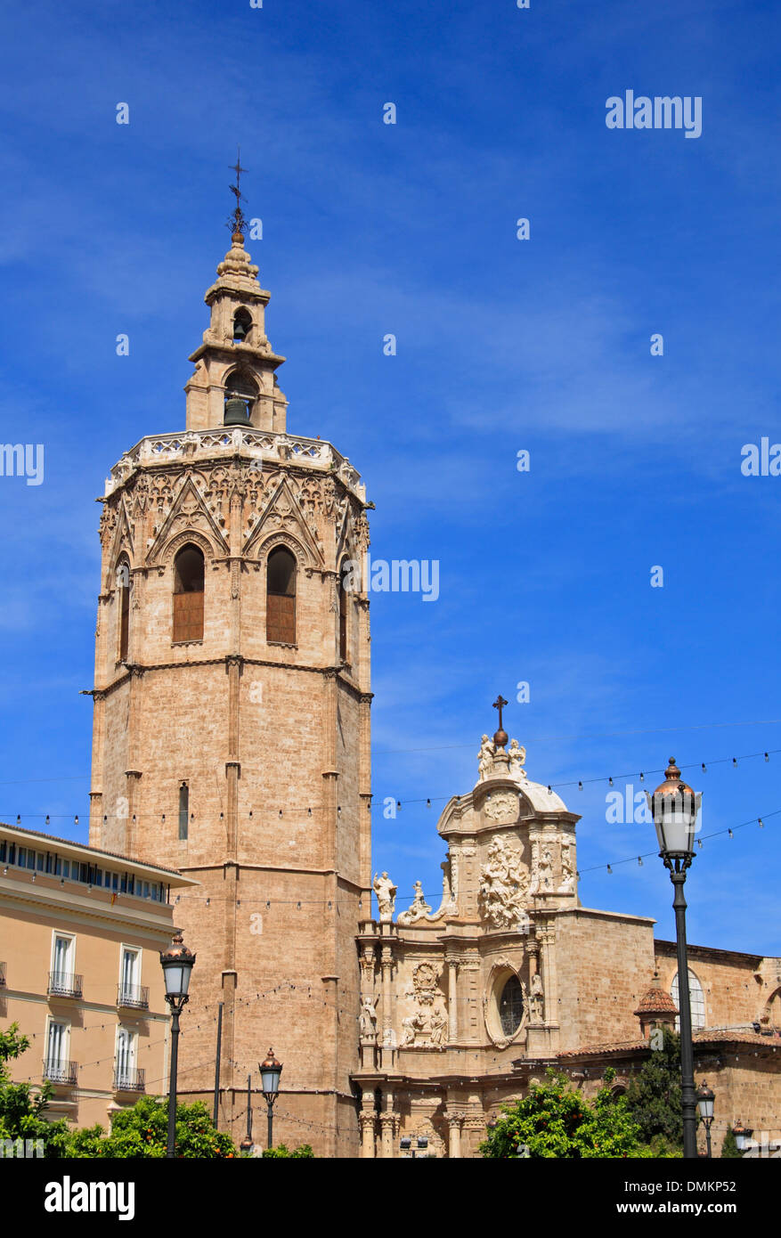 Torre Miguelete am Plaza De La Reina, Kathedrale, Valencia, Spanien, Europa Stockfoto
