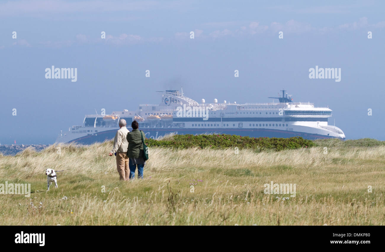 Color Line SuperSpeed Klasse/RoPax Fähre ab Hirtshals. Stockfoto