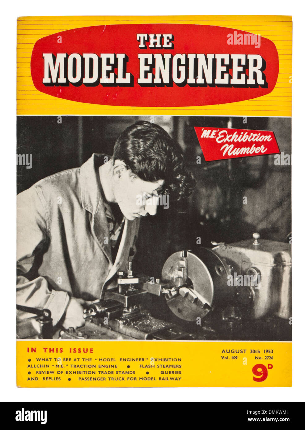 20. August 1953 Ausgabe von "Modell Ingenieur" Magazin (Vol.109, Nr. 2726), preislich 9d Stockfoto