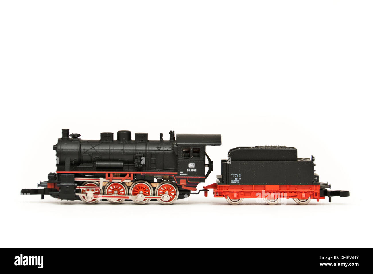 Z-Skala Märklin Mini-Club 88980 Deutsche Bahn Klasse 5525 Fracht Dampf Lok und tender von 2001 Stockfoto