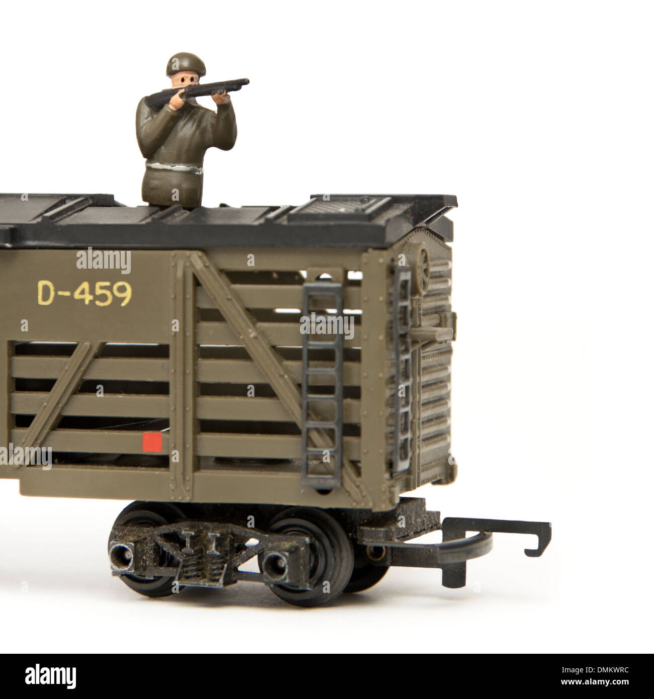 Vintage Hornby / Tri-Ang R639 "Sniper Wagon" aus der Serie Battlespace Stockfoto