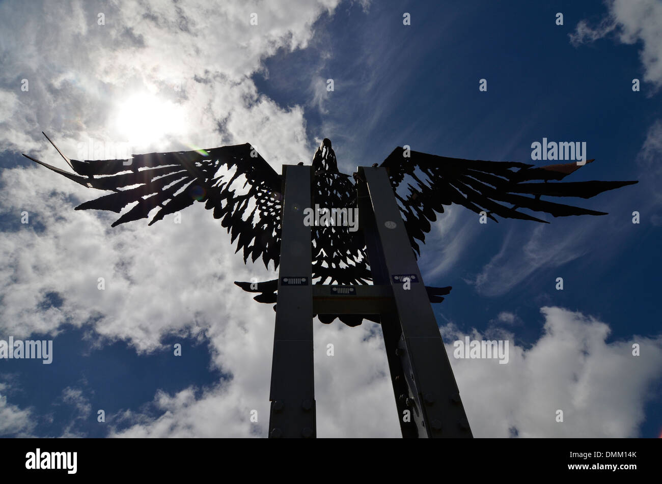 Eisen-Seeadler-Statue am Kirra Point lookout Stockfoto