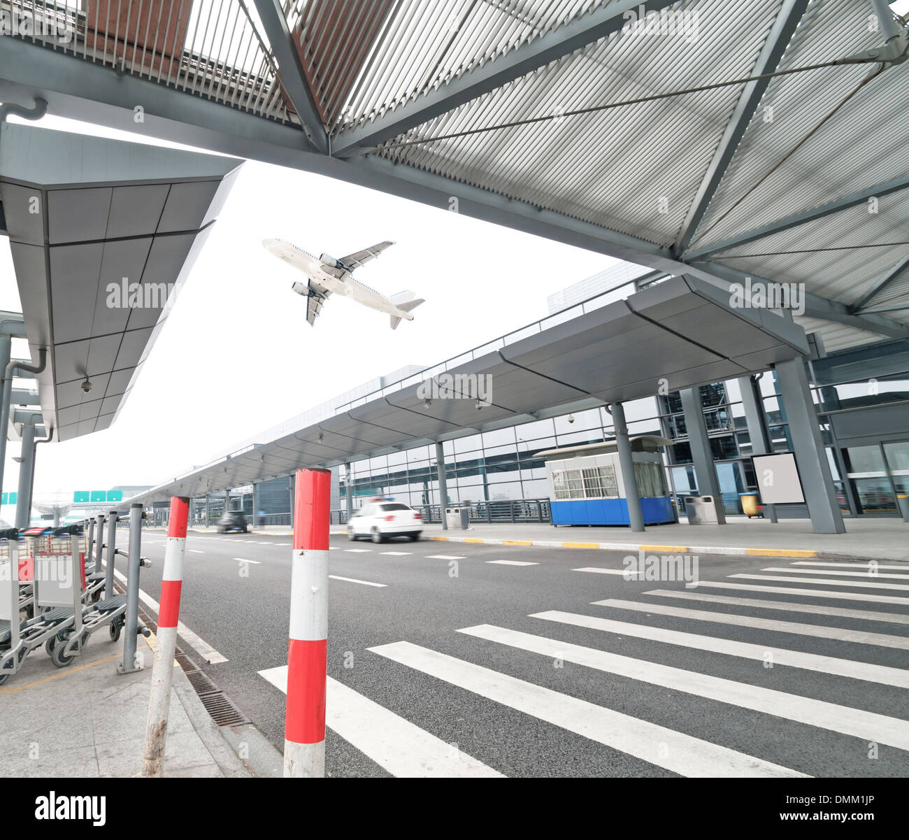 die Szene des T3 in Peking china.interior des Flughafens Flughafengebäude. Stockfoto