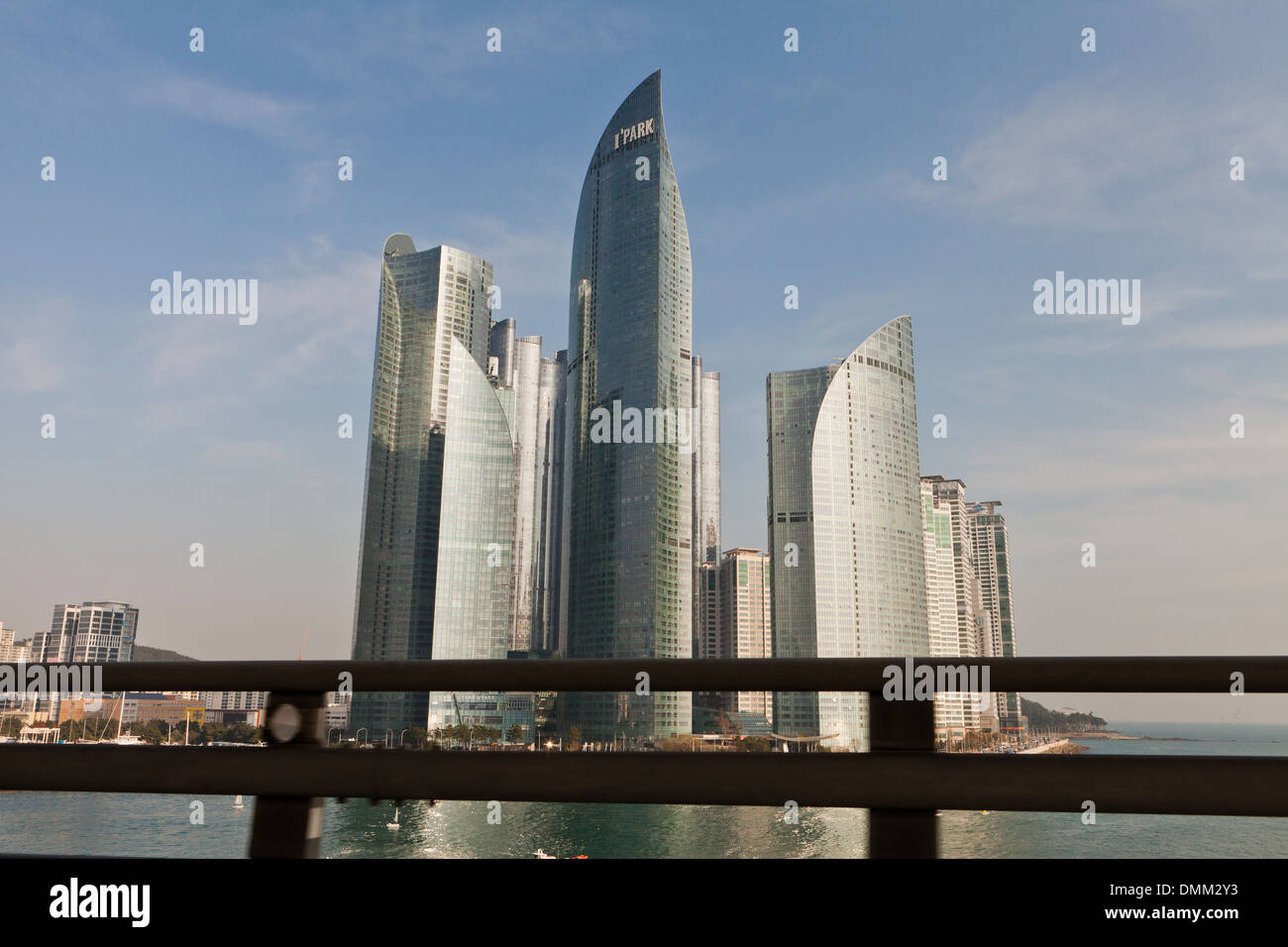 Haeundae-Park Luxus Hochhaus Hotel- und Wohnkomplex - Busan, Südkorea Stockfoto