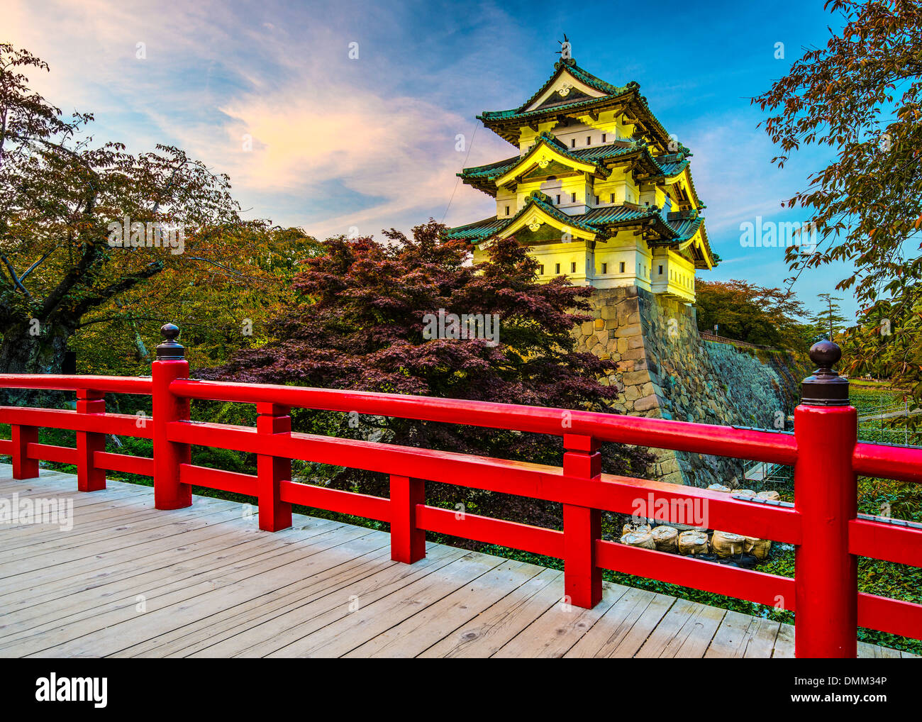 Hirosaki Schloss in Aomori, Japan. Stockfoto