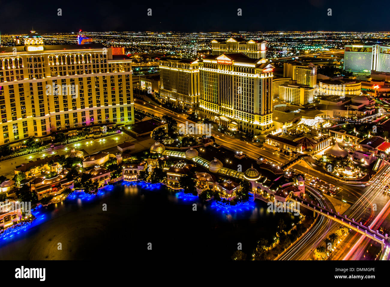 USA, Nevada, Las Vegas bei Nacht Stockfoto