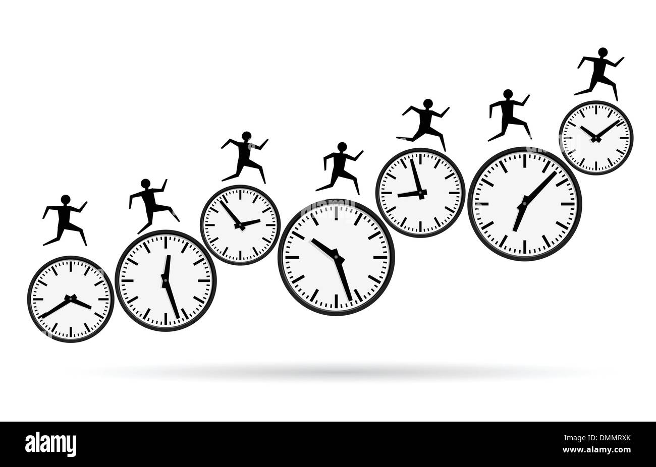 Running out of Time, beschäftigt Konzepte Stock Vektor