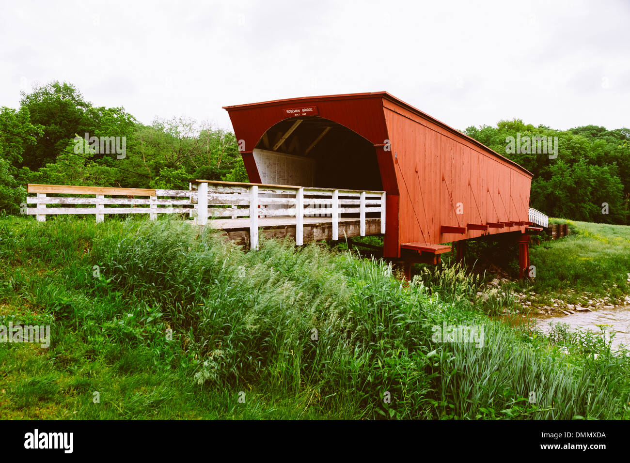 Roseman Brücke, bekannt aus dem Film The Bridges of Madison County, Madison County, Iowa, USA Stockfoto