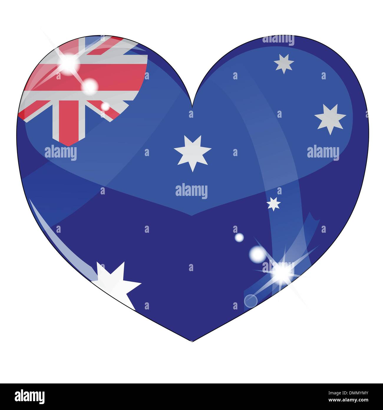 Vektor-Herz mit Großbritannien Flagge Textur Stock Vektor