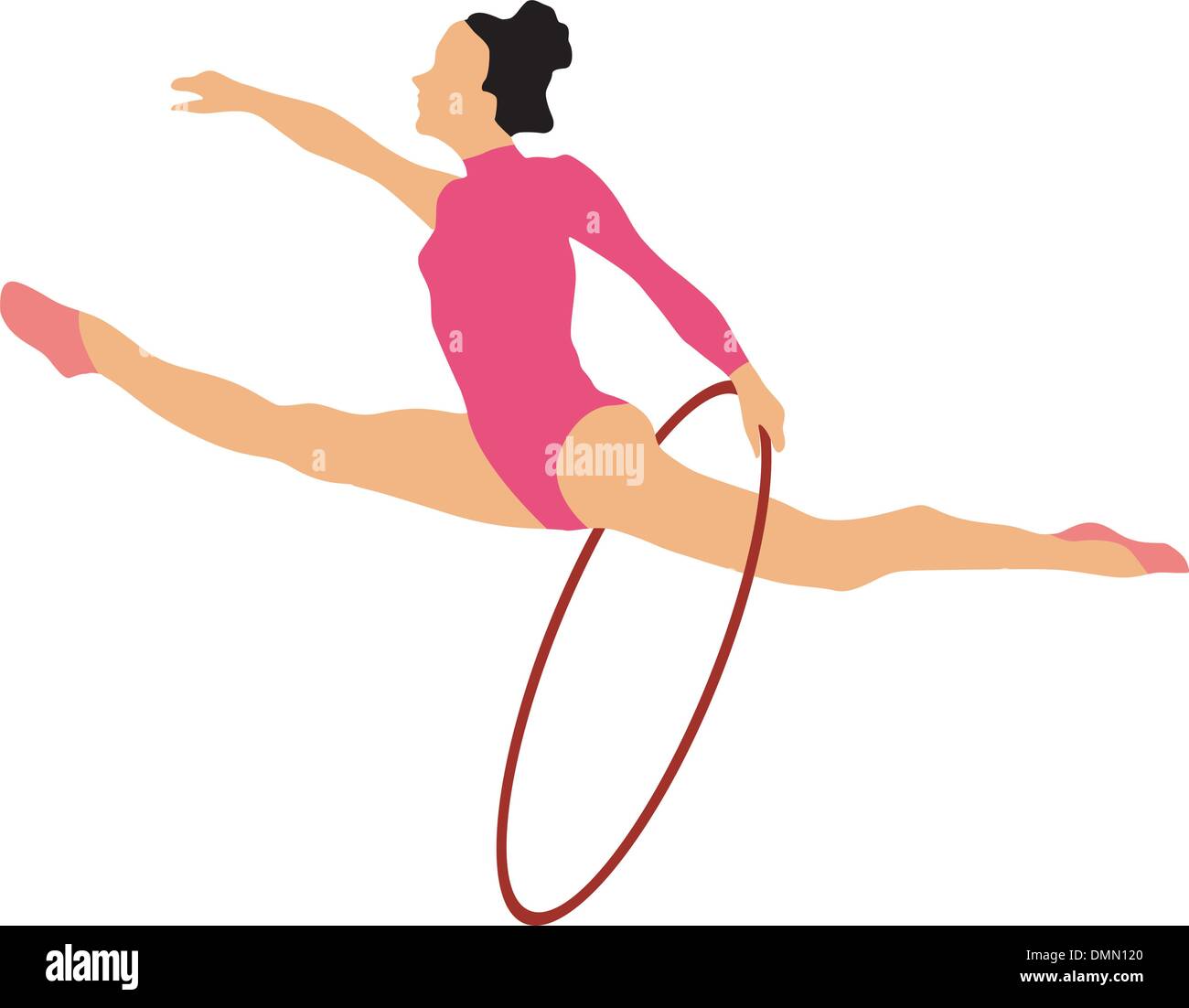 Art der Sportserie. Gymnastik Stock Vektor