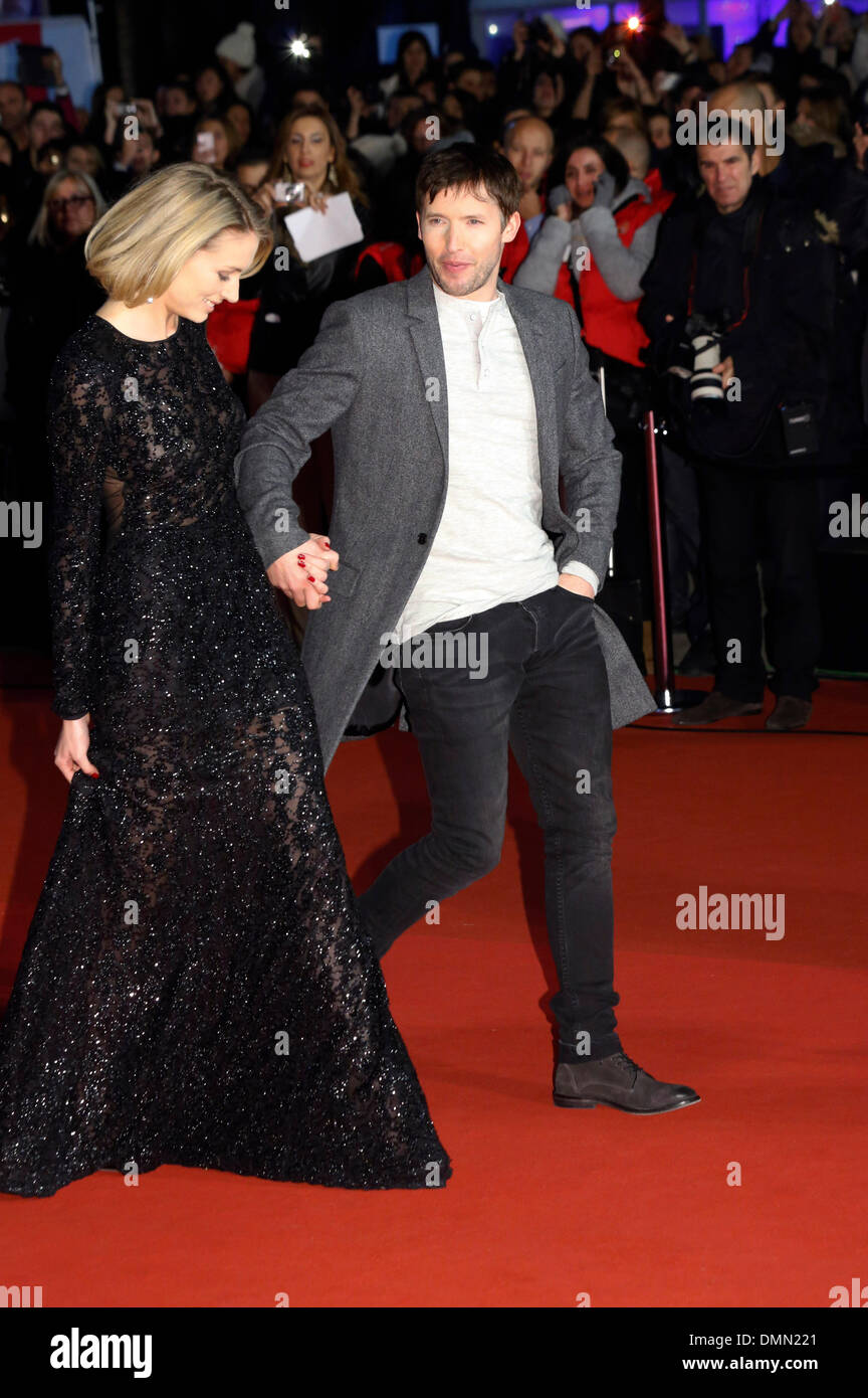 Cannes, Frankreich. 18. Dezember 2013. James Blunt und Sofia Wellesley kommen für die NRJ Music Awards in Cannes. Bildnachweis: Dpa picture Alliance/Alamy Live News Stockfoto