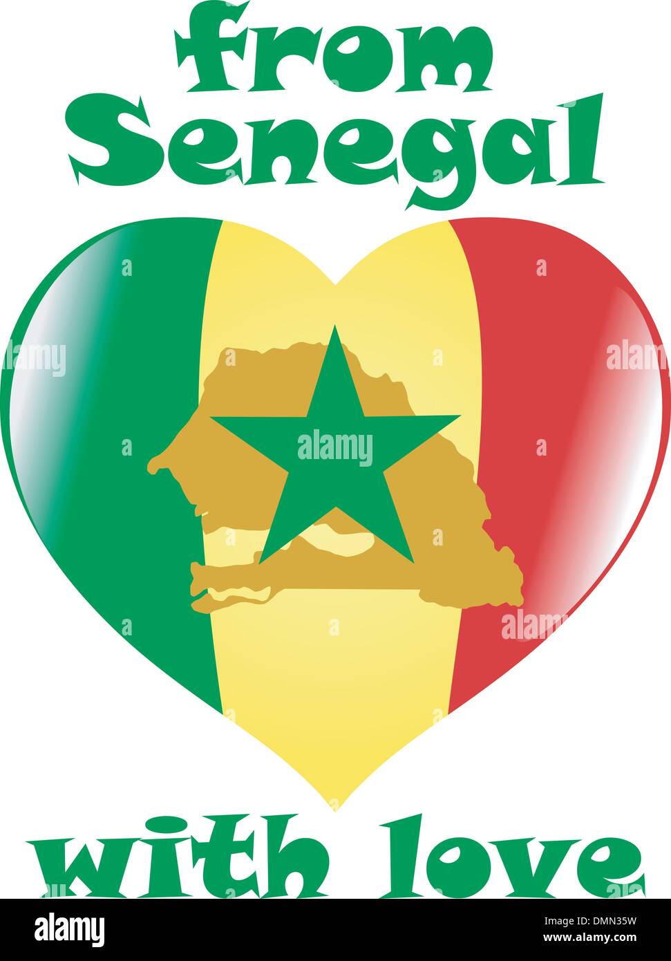 aus dem Senegal mit Liebe Stock Vektor