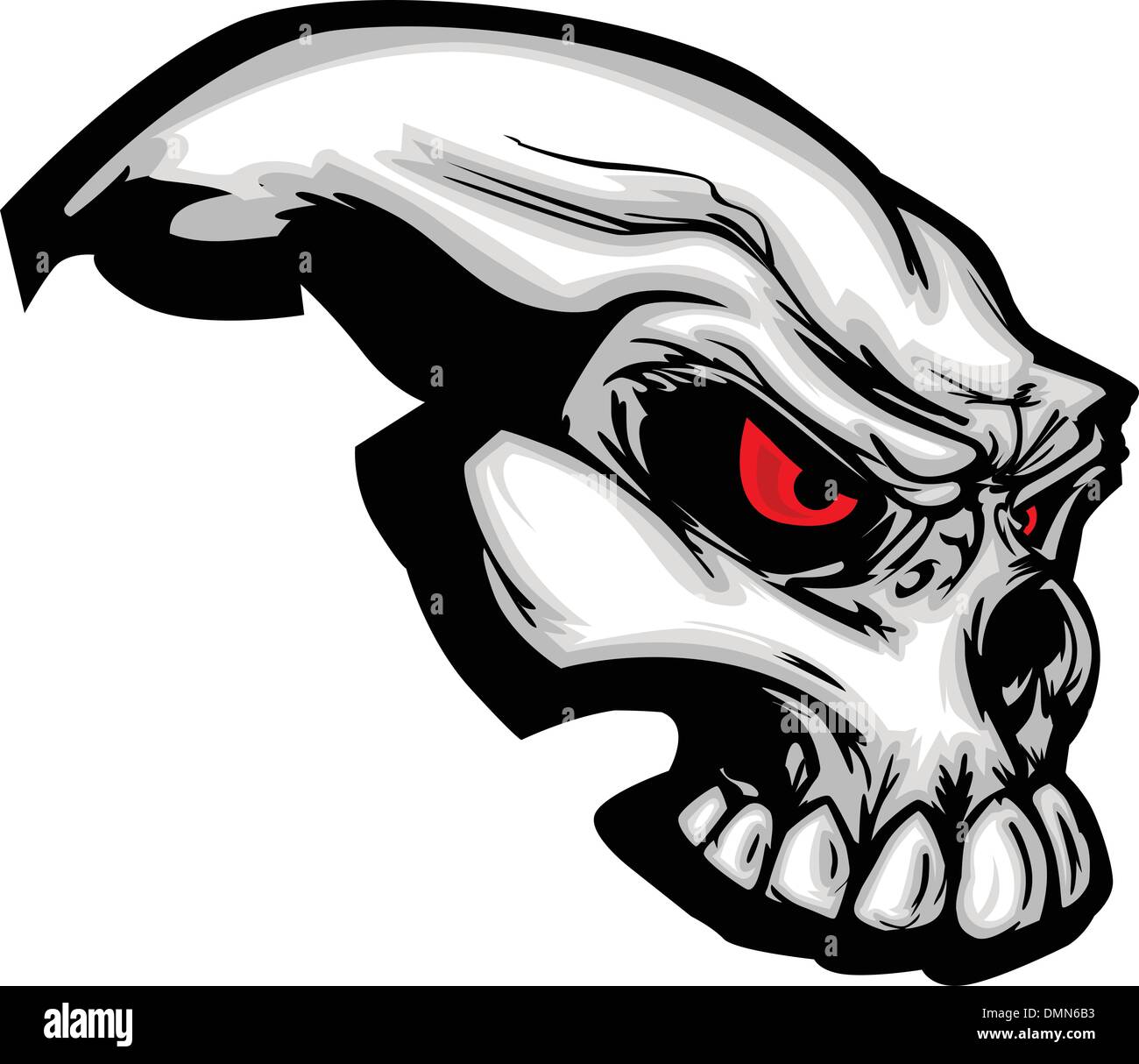 Totenkopf mit Cartoon-Vektor-Bild Stock Vektor