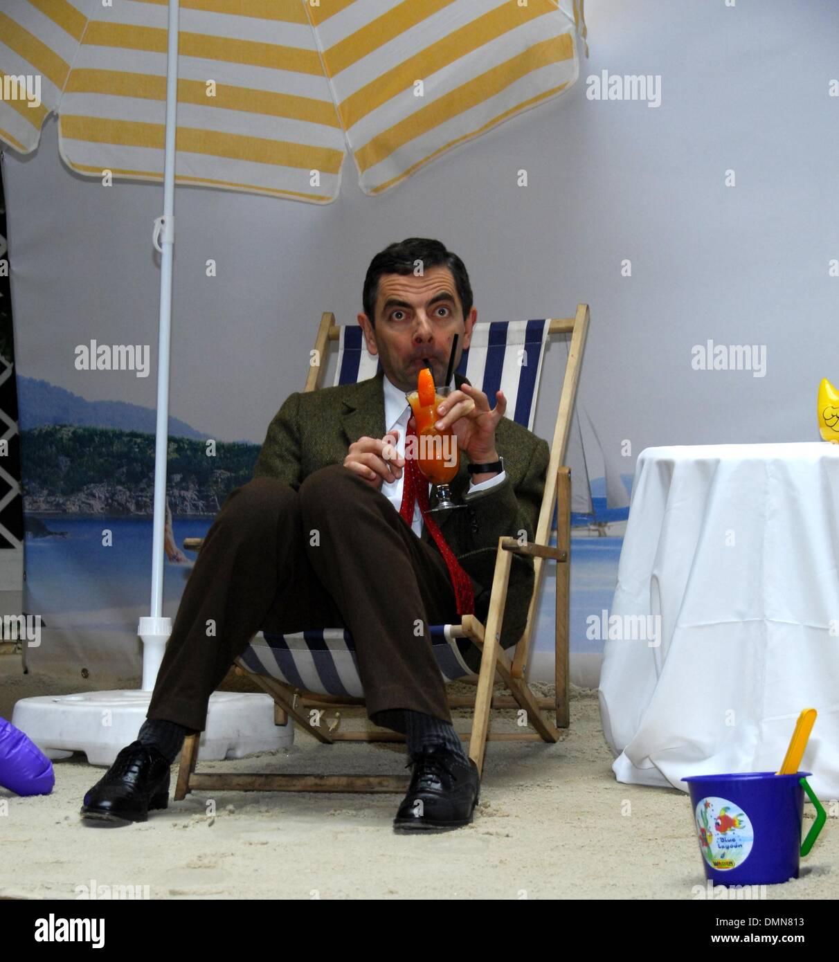 Rowan Atkinson bei Photocall von seinem neuen Mr. Bean film "Mr. Bean macht Ferien" in Berlin. Stockfoto
