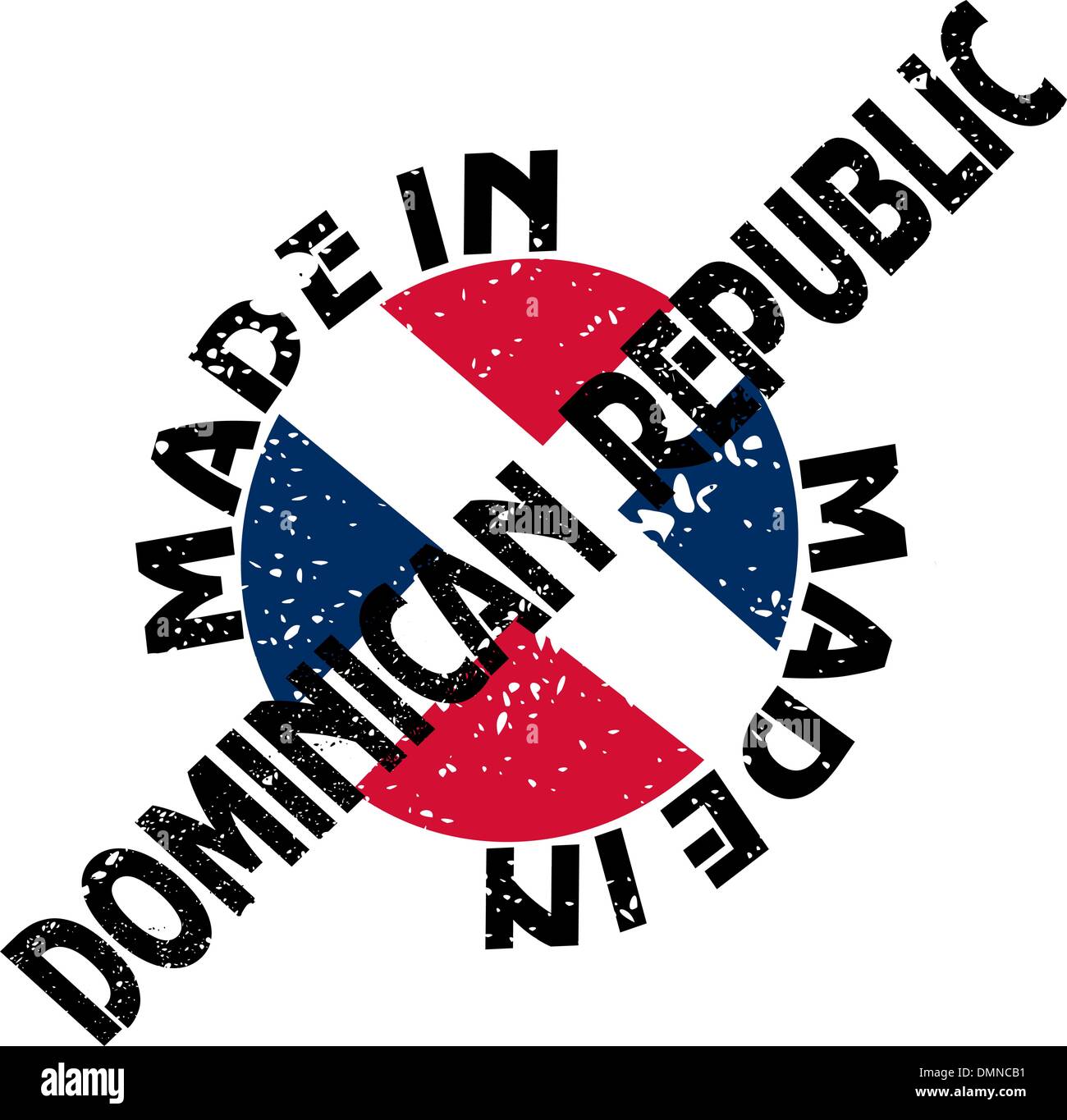 Vektor-Label Made in Dominikanische Republik Stock Vektor