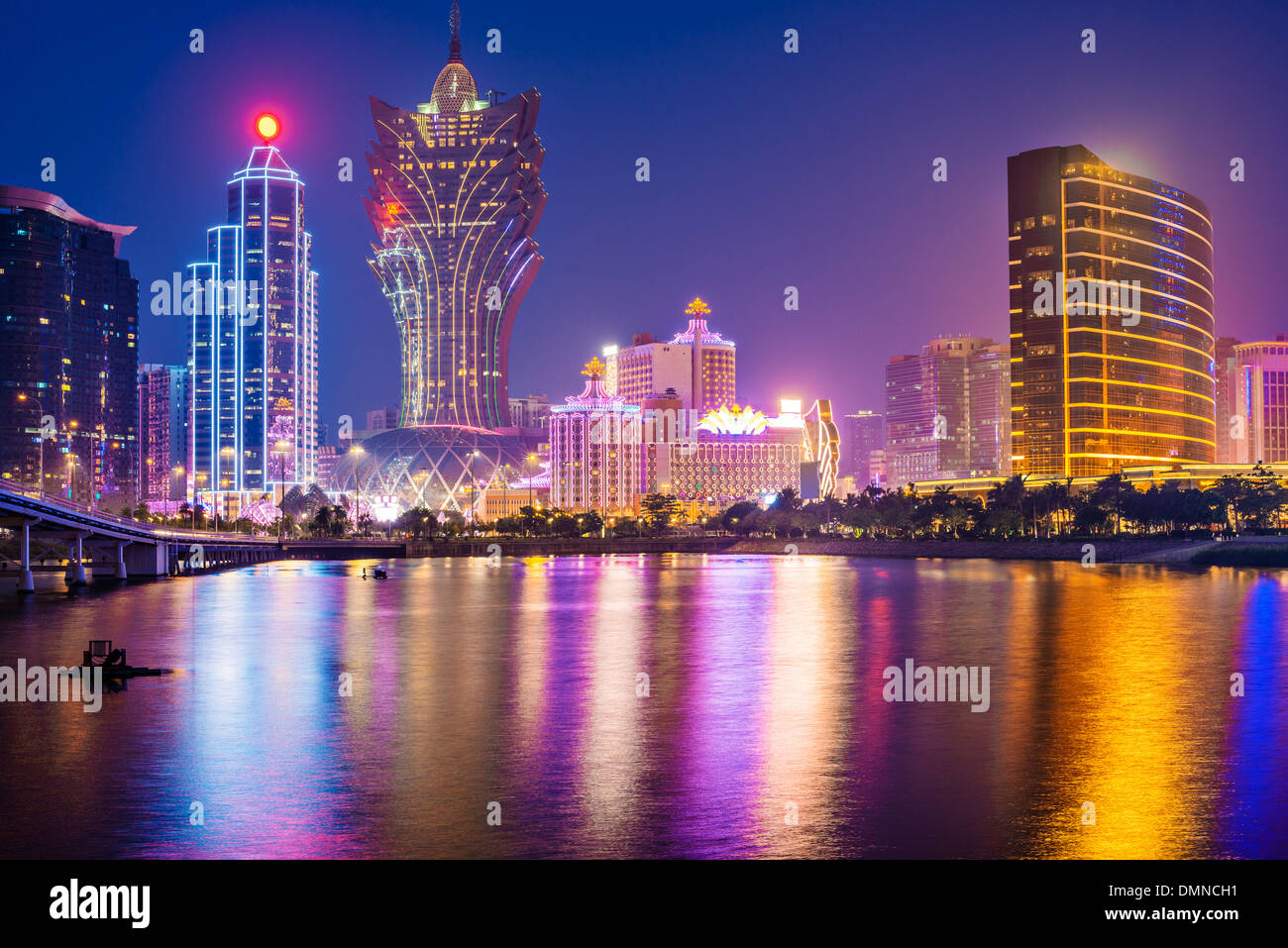 Skyline von Macau, China bei der Hochhaus-Casino-resorts. Stockfoto