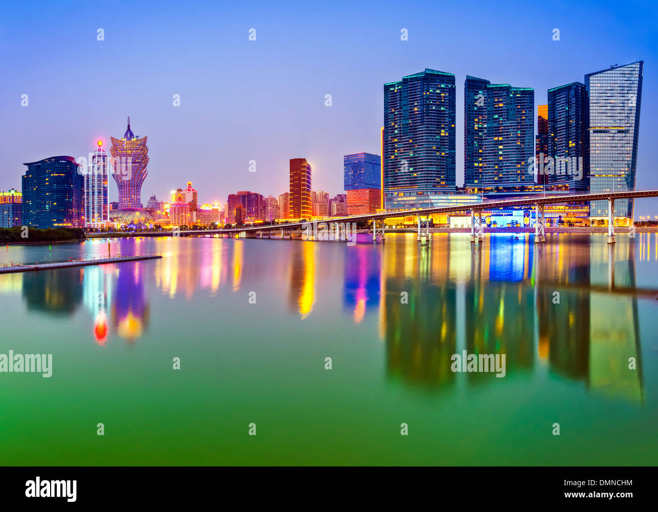 Skyline von Macau, China bei der Hochhaus-Casino-resorts. Stockfoto