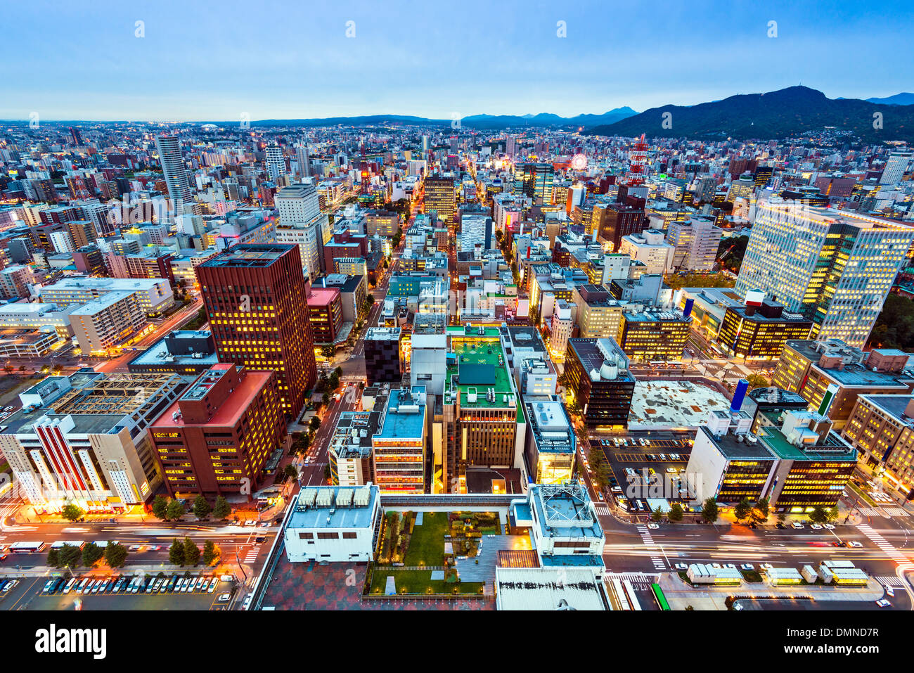 Sapporo, Japan Stadtbild auf der Central Station. Stockfoto