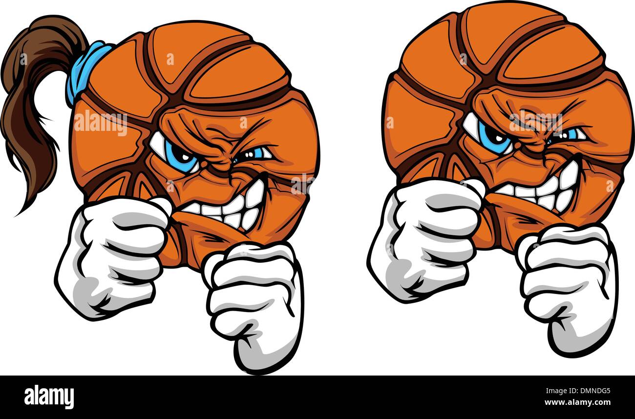Bekämpfung von Basketball-Ball-Vektor-Illustration Stock Vektor