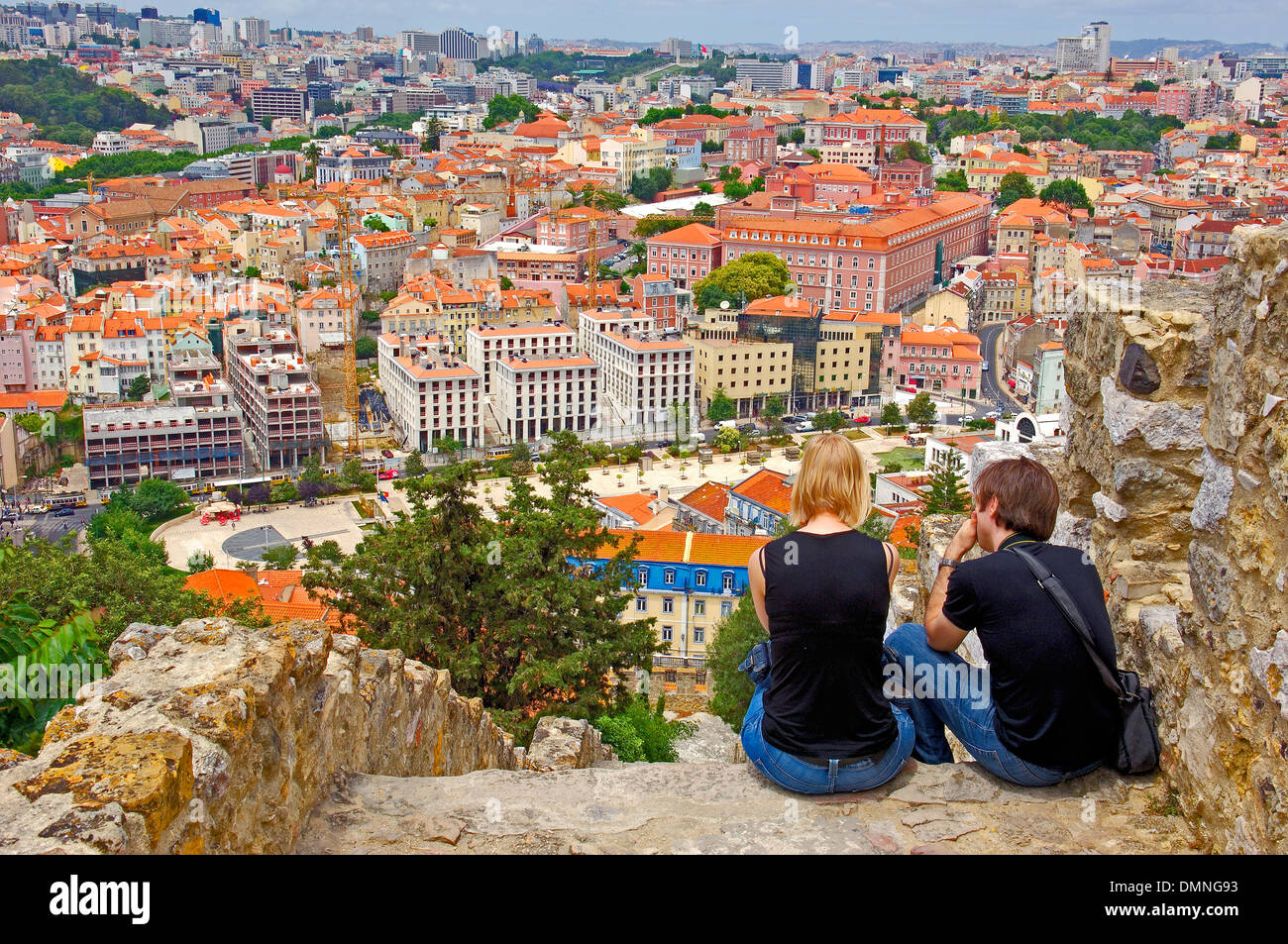 Lissabon, Blick vom St.-Georgs Burg, Portugal, Europa Stockfoto