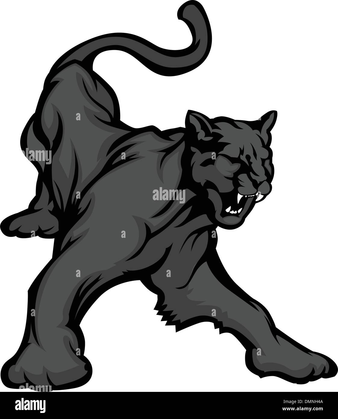 Panther-Maskottchen-Körper-Vektor-Illustration Stock Vektor
