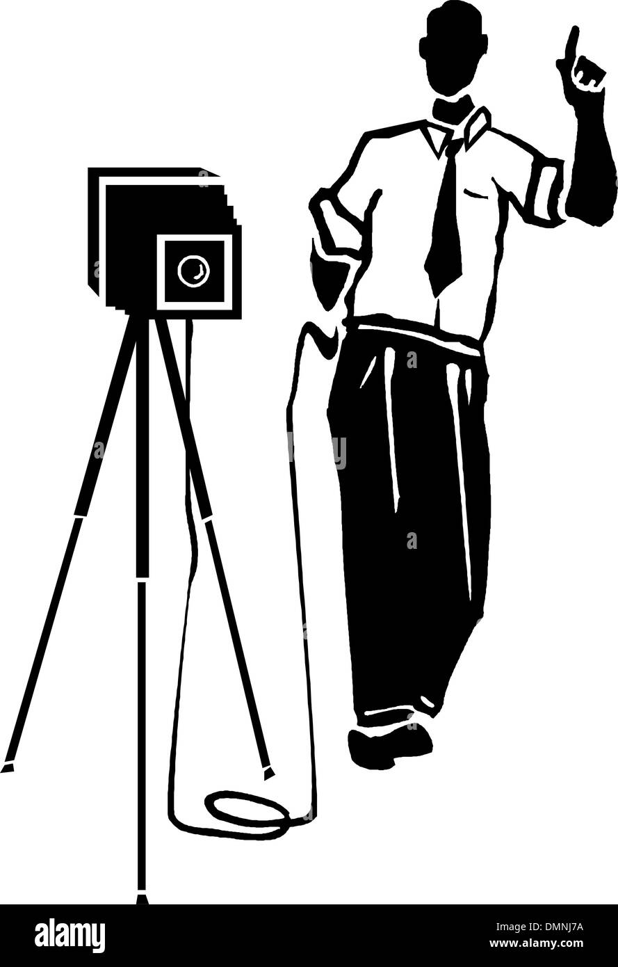 Fotograf-silhouette Stock Vektor
