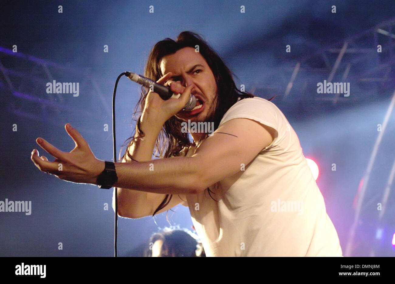 Andrew WK die live am Tag 2 der Hevy Festival 2012 im Port Lympne Animal Park Hythe Kent - 04.08.12 Stockfoto