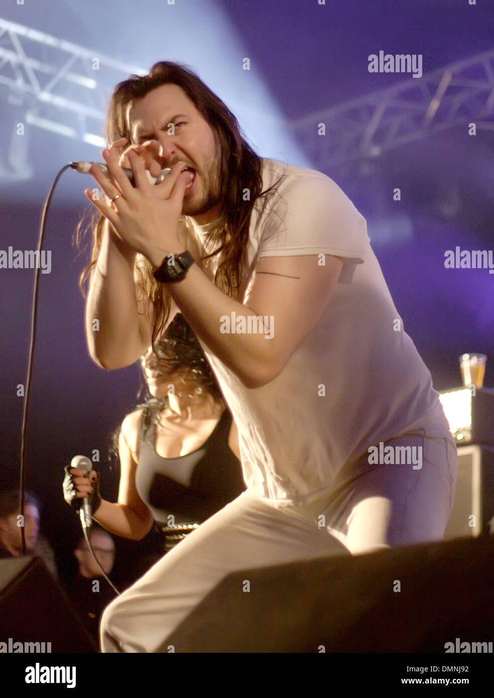 Andrew WK die live am Tag 2 der Hevy Festival 2012 im Port Lympne Animal Park Hythe Kent - 04.08.12 Stockfoto