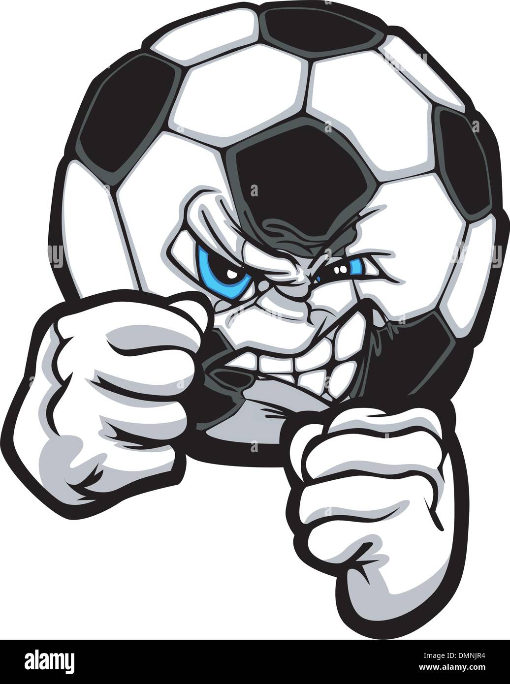 Kampf gegen Soccer Ball-Vektor-Illustration Stock Vektor
