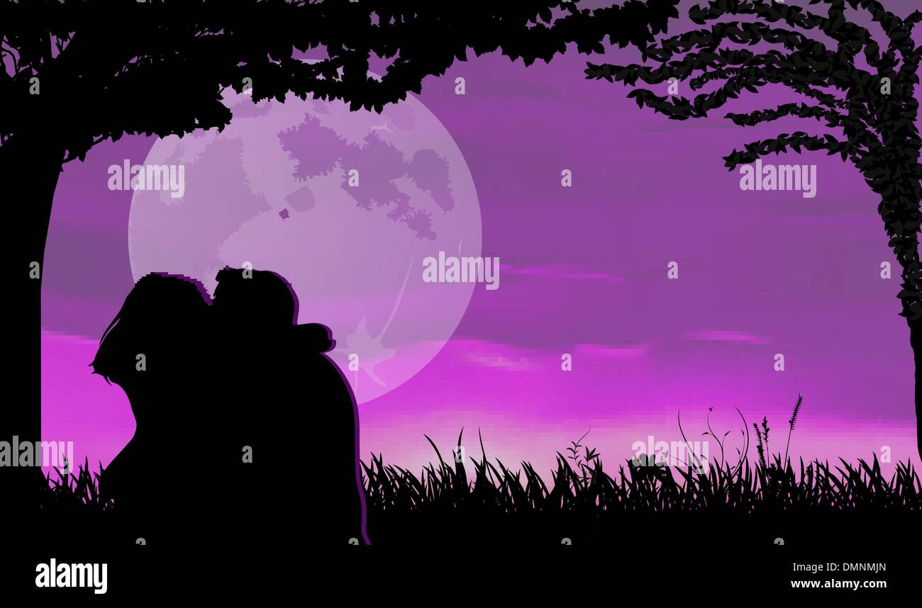 Liebesszene Stock Vektor