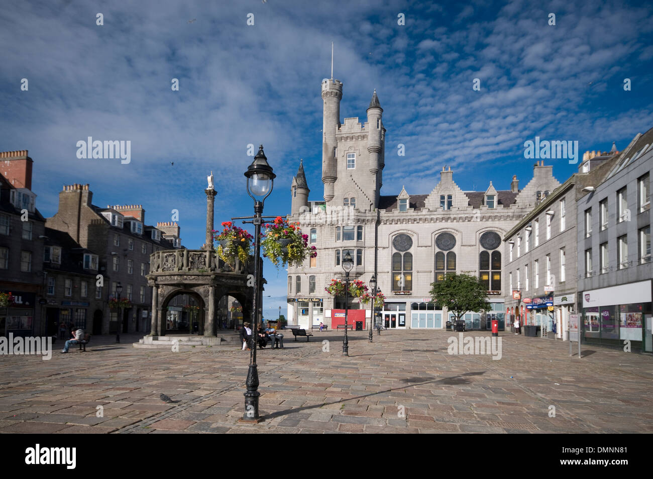Castlegate Zitadelle Aberdeen Granit Stadt Stockfoto