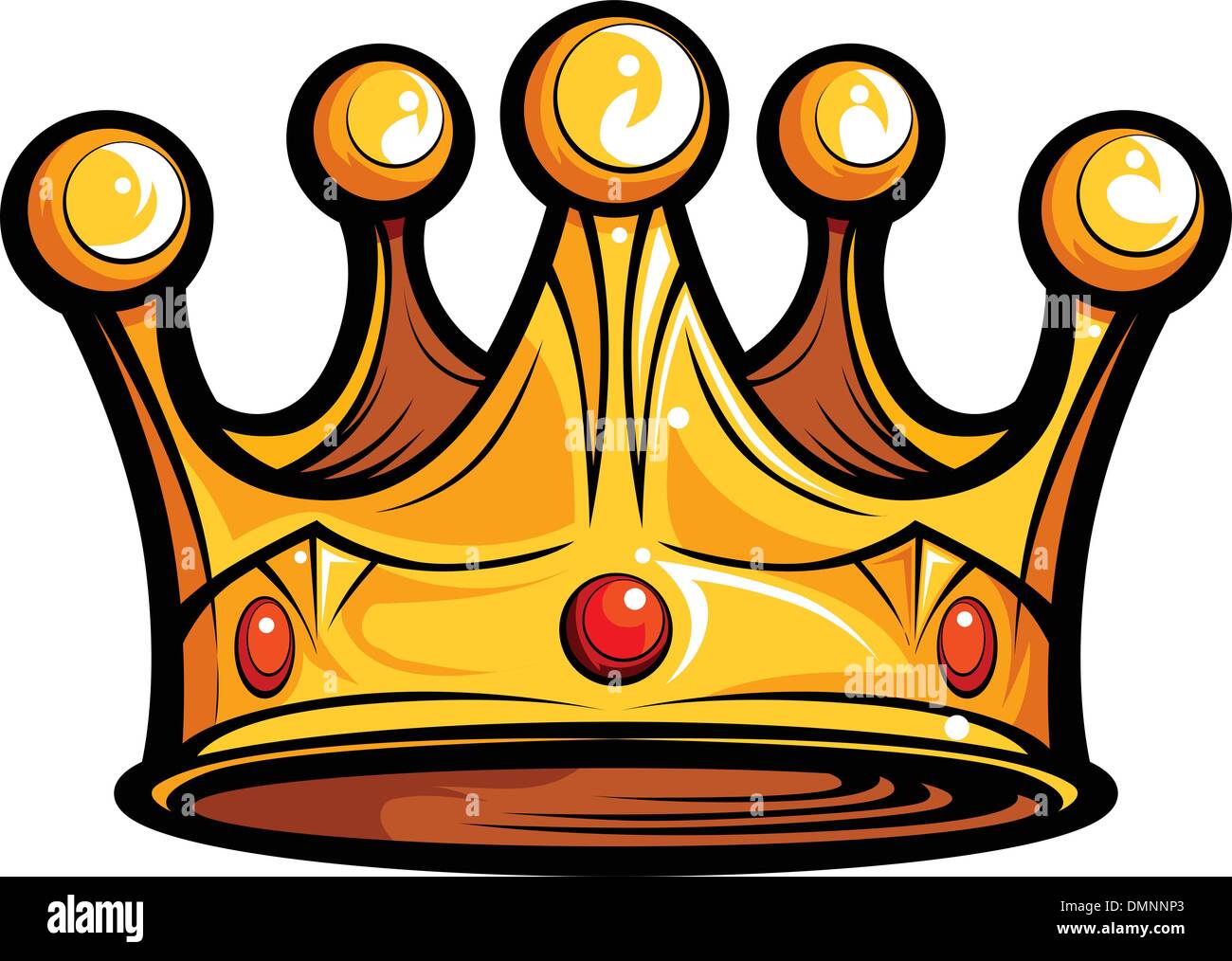 Lizenzgebühren oder Kings Crown-Cartoon-Vektor-Bild Stock Vektor