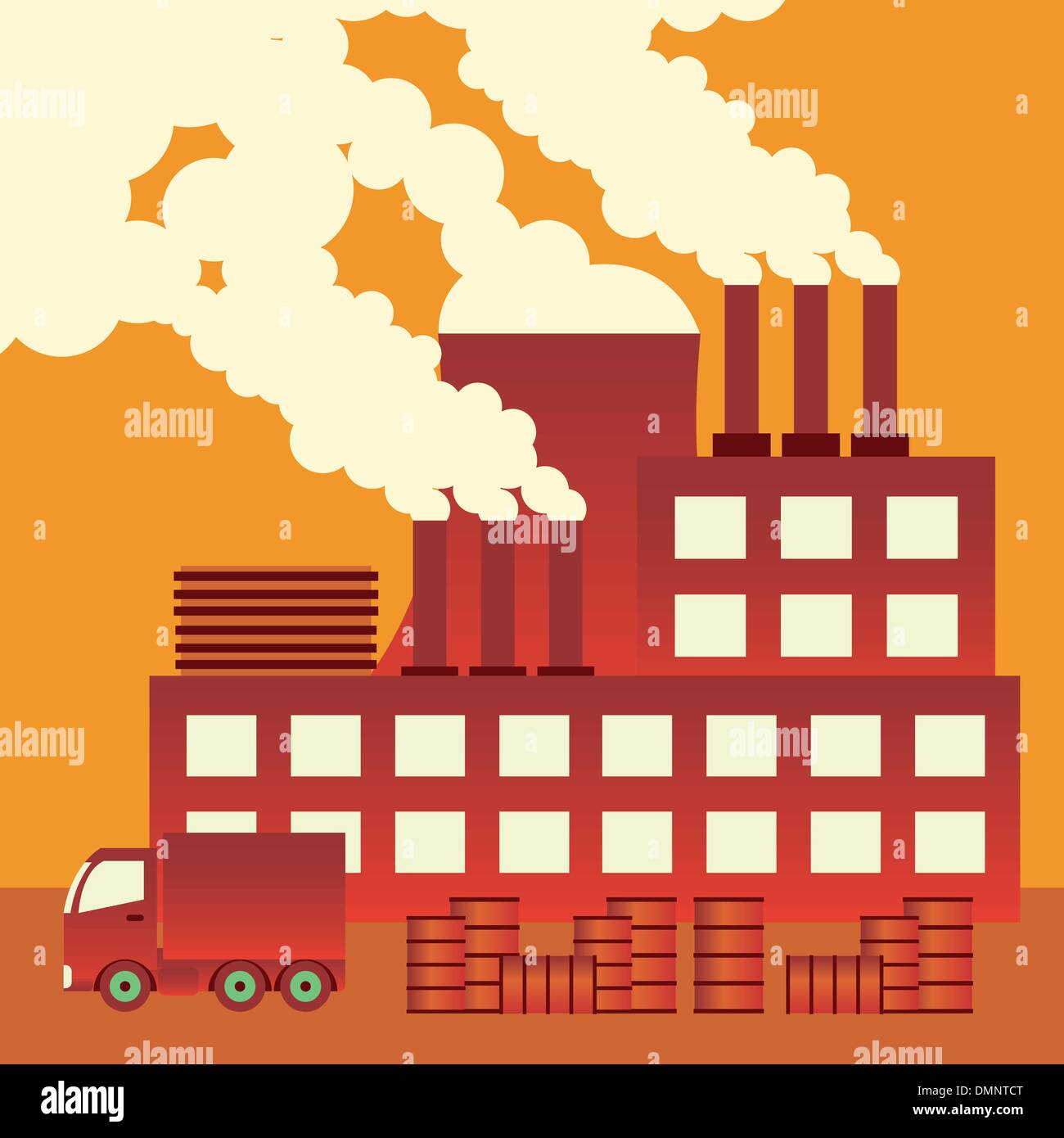 Die Luftverschmutzung. Stock Vektor
