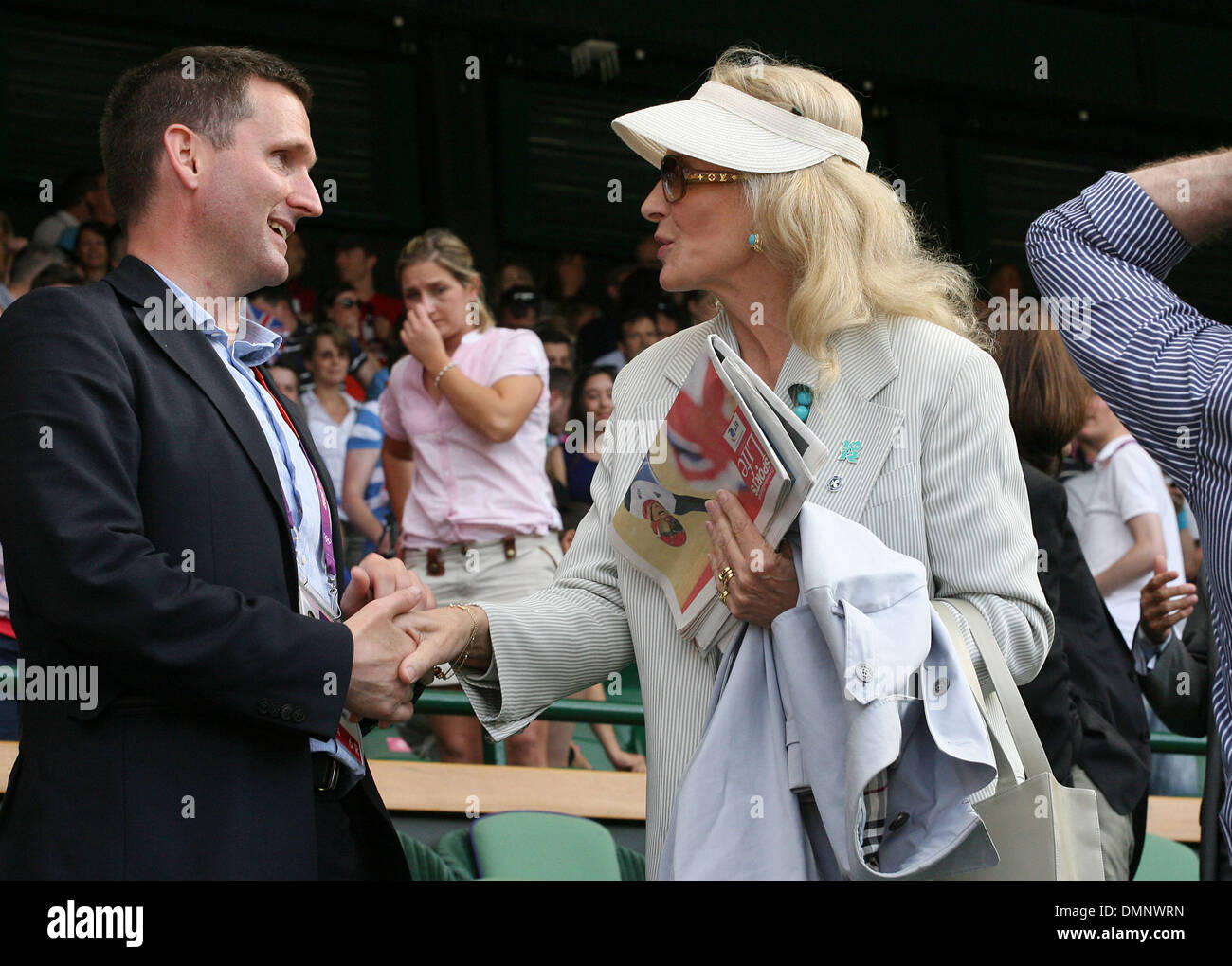 Prinzessin Michael von Kent London 2012 Olympic Games - Herren Tennis Einzel Finale - Andy Murray (GBR) V Roger Federer (SWI) bei Stockfoto