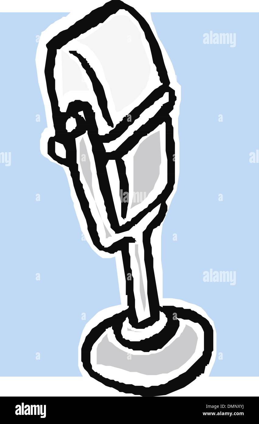 Retro-Stahl Funkmikrofon Stock Vektor