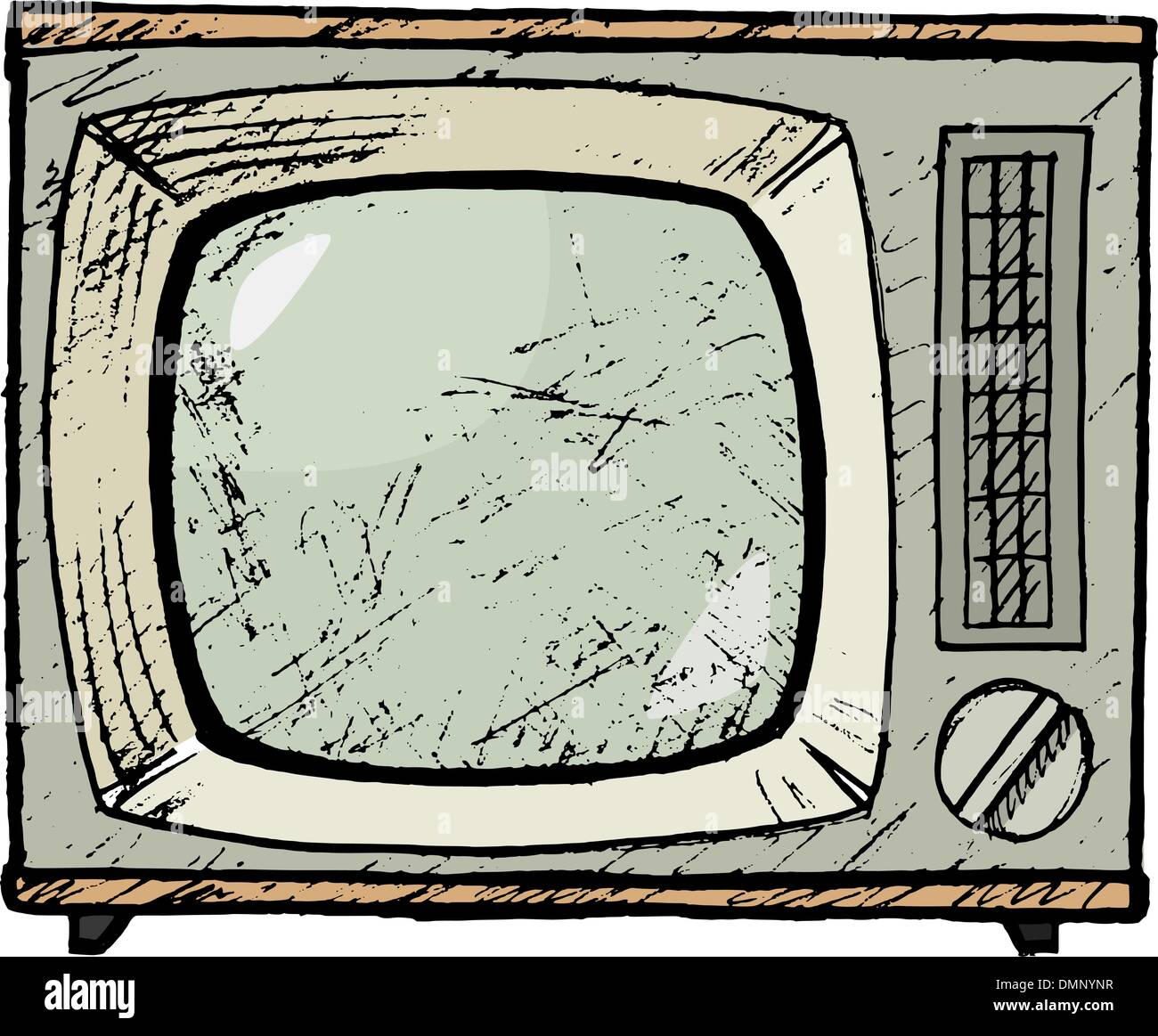 Vintage TV-set Stock Vektor