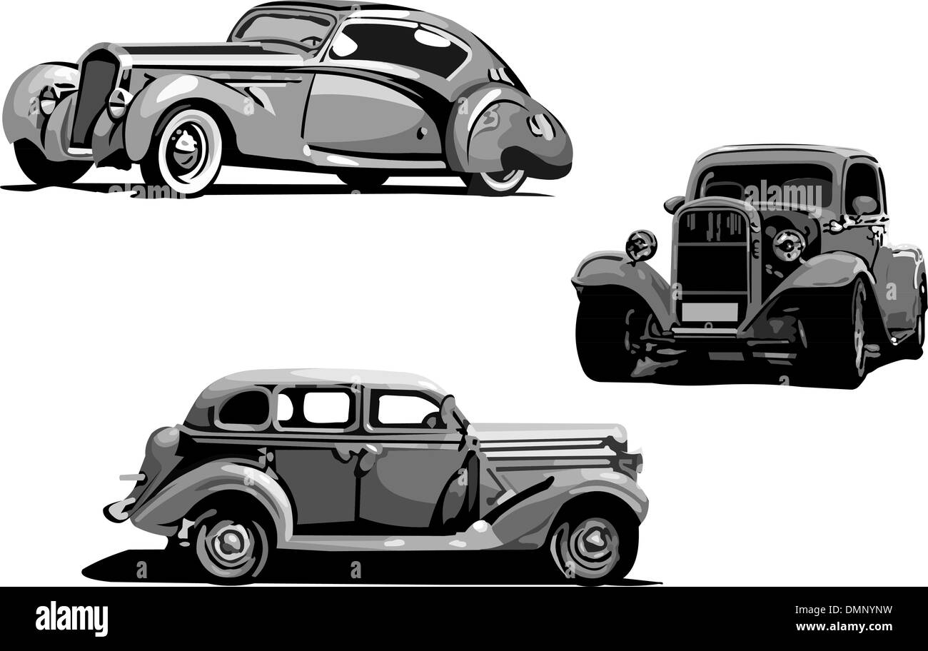 Cars vintage Stock Vektor