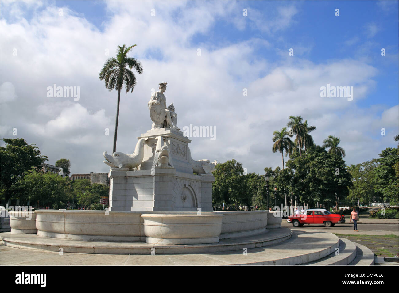 Fuente De La India Brunnen (auch bekannt als La Noble Habana), Alt-Havanna (La Habana Vieja), Kuba, Karibik, Mittelamerika Stockfoto